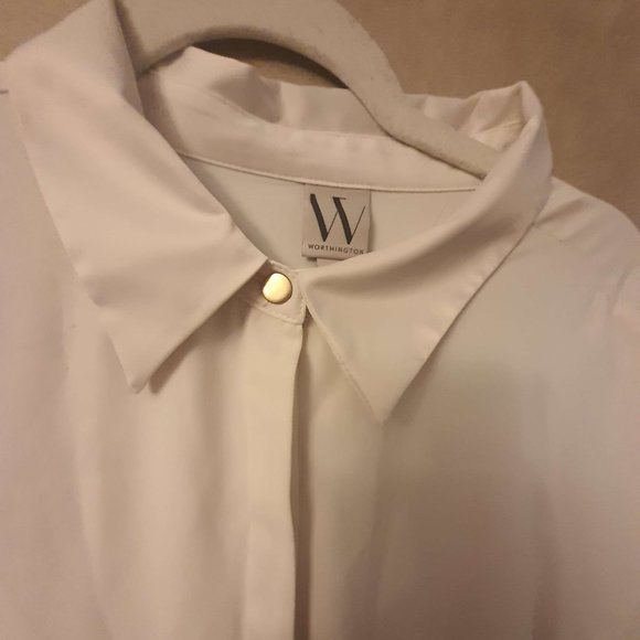 Oversized Button-Down Shirt Women's XXL NWT Off White Cream Color Free G… - Picture 4 of 6